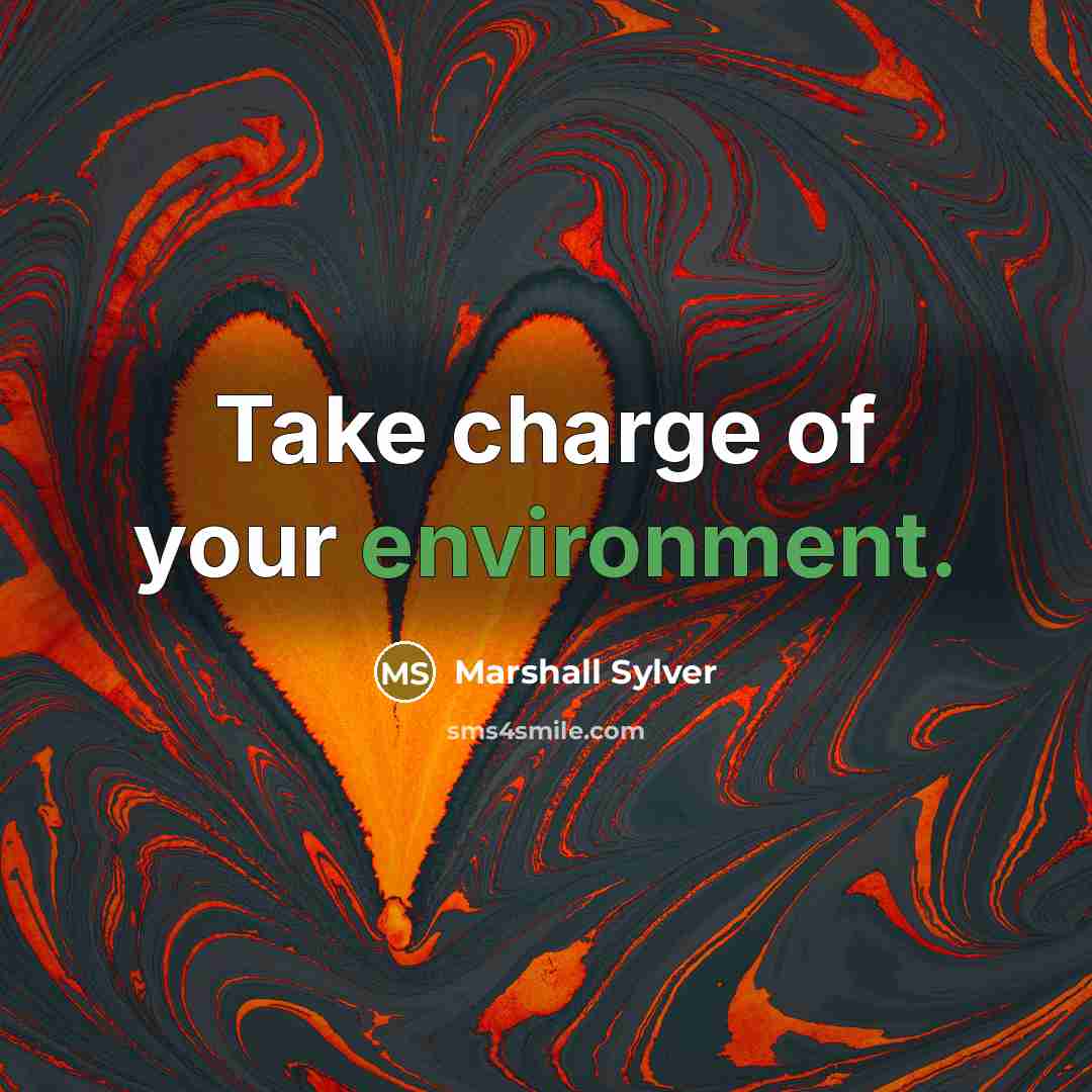 “Take charge of your environment.…” quote by Marshall Sylver