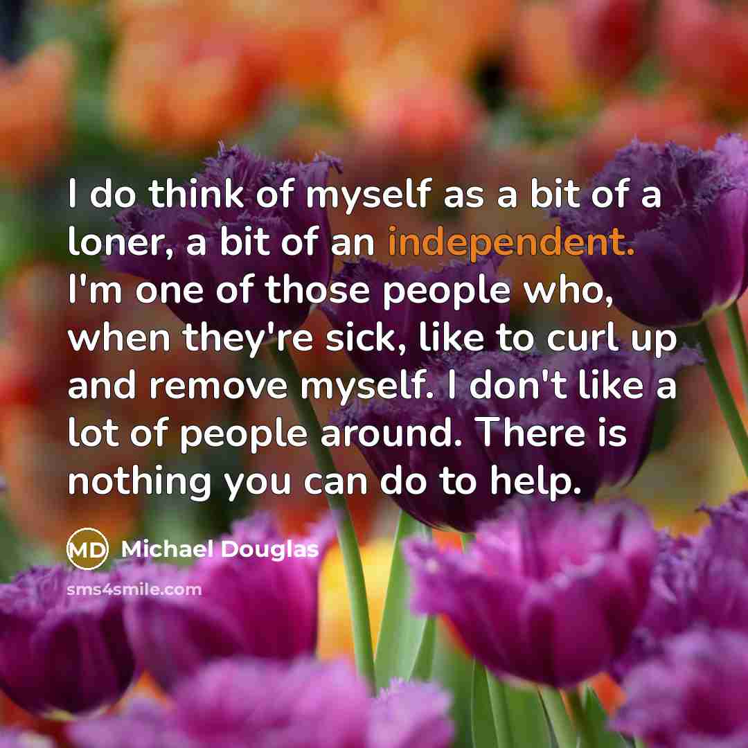“I do think of myself as a bit of a…” quote by Michael Douglas