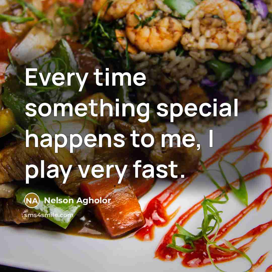 “Every time something special happens to me, I play very…” quote by Nelson Agholor