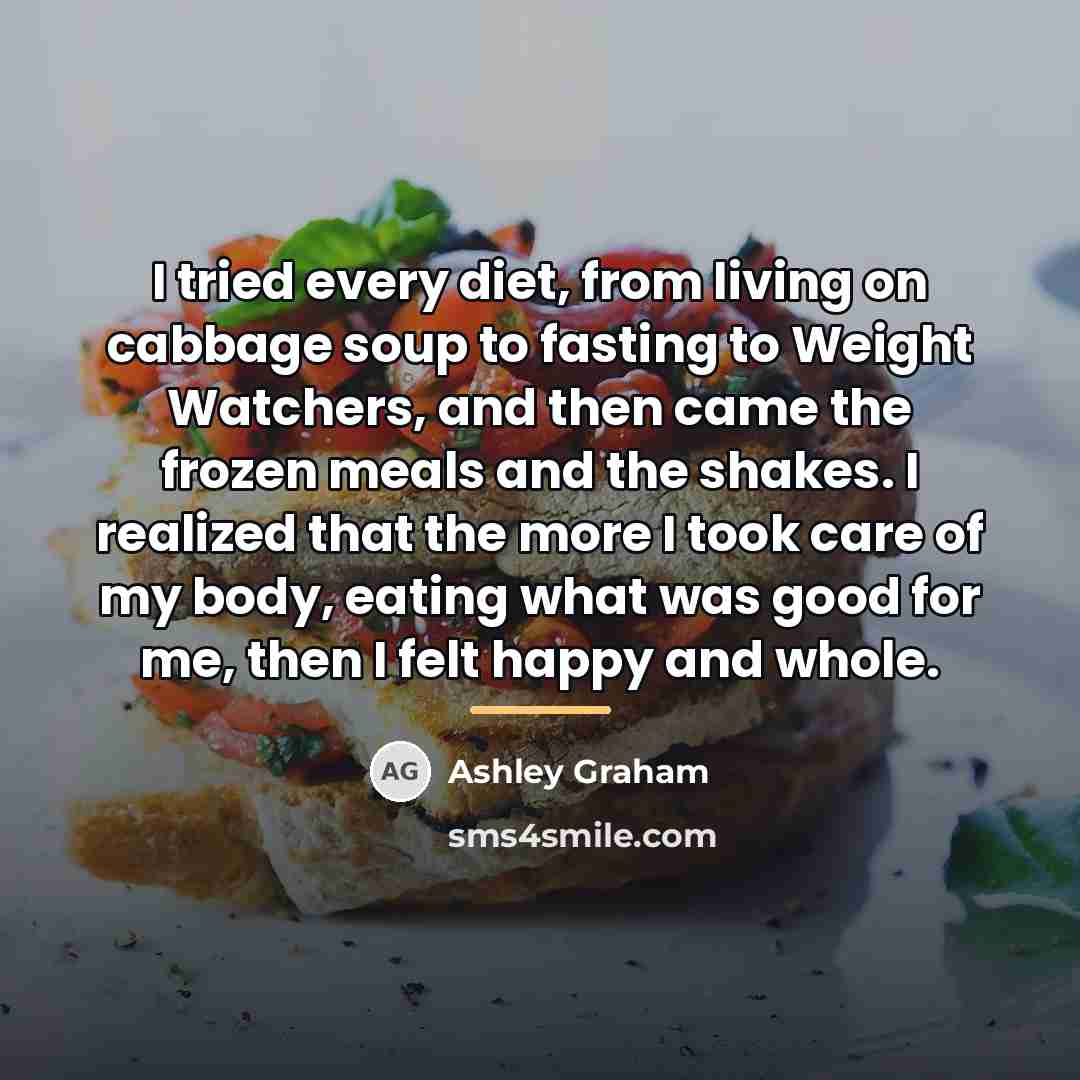 “I tried every diet, from living on cabbage soup to…” quote by Ashley Graham