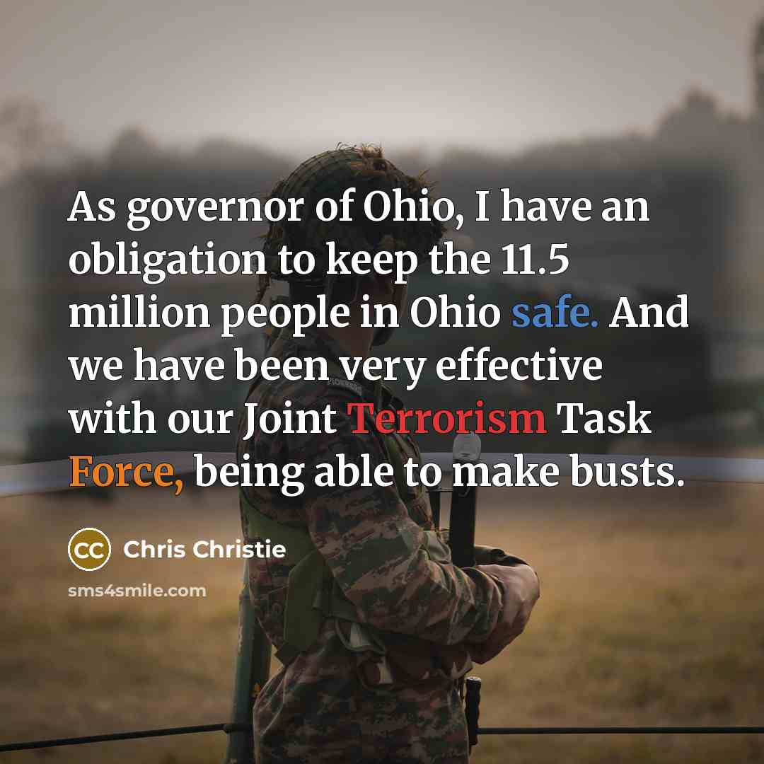 “As governor of Ohio, I have an obligation to keep…” quote by Chris Christie