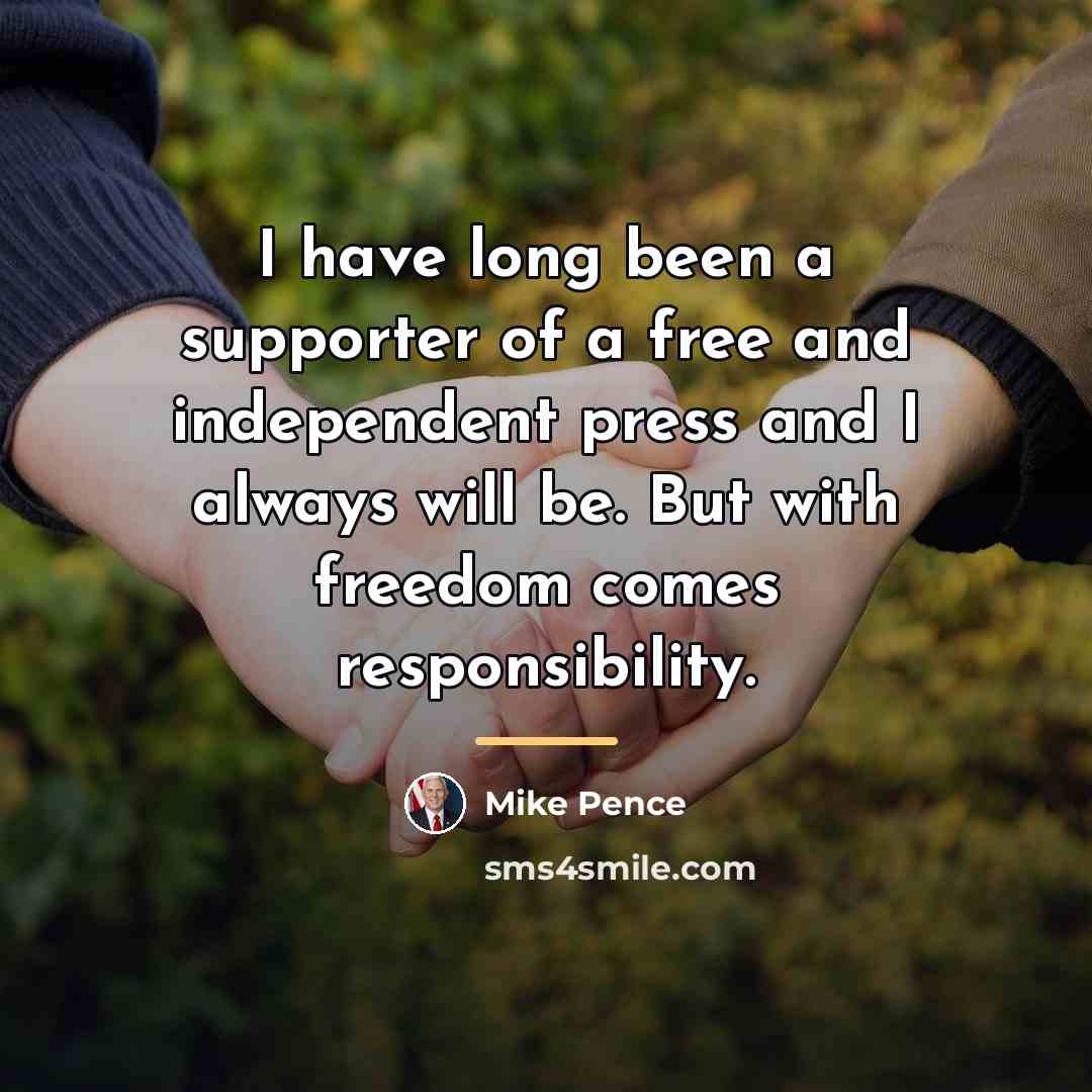 “I have long been a supporter of a free and…” quote by Mike Pence
