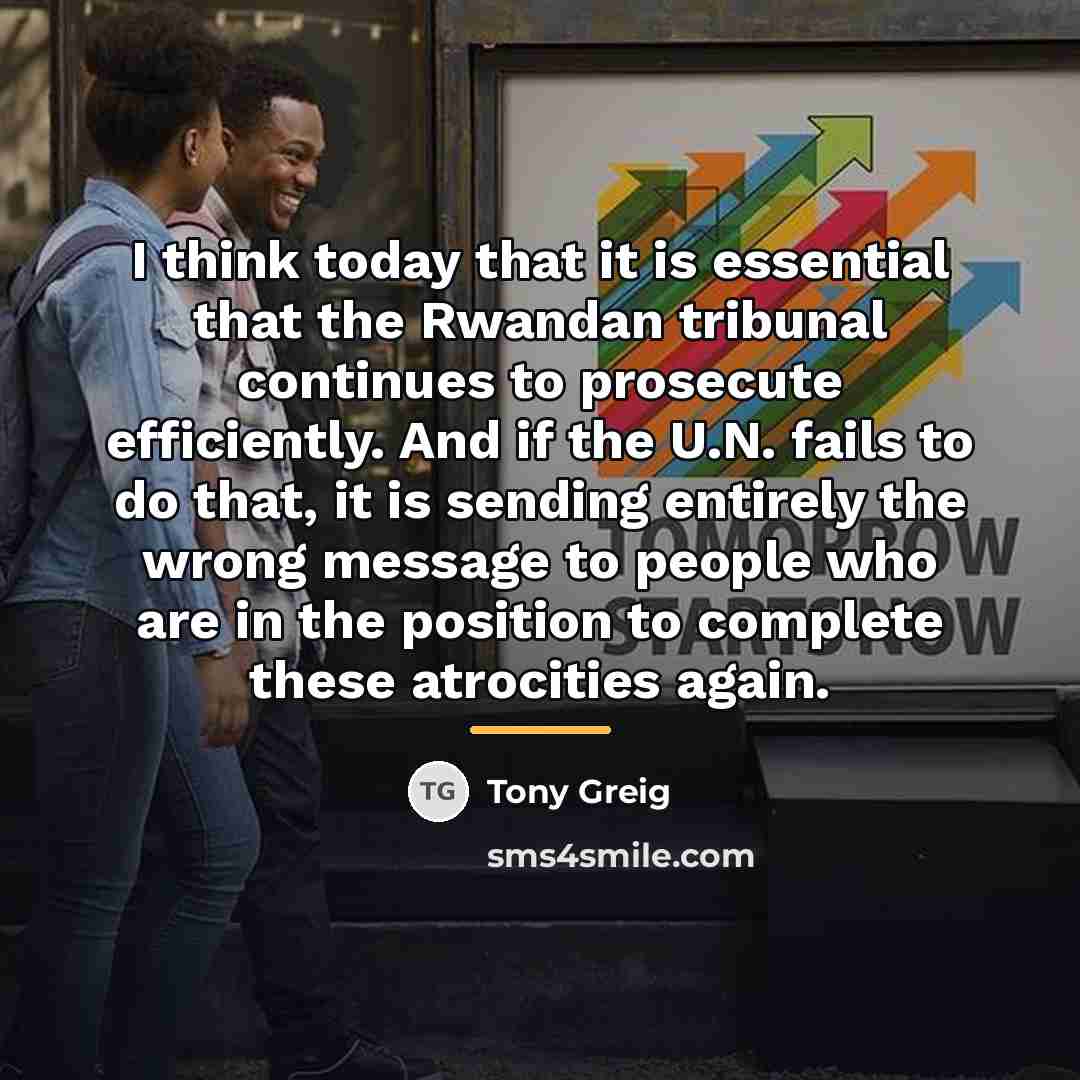 “I think today that it is essential that the Rwandan…” quote by Tony Greig
