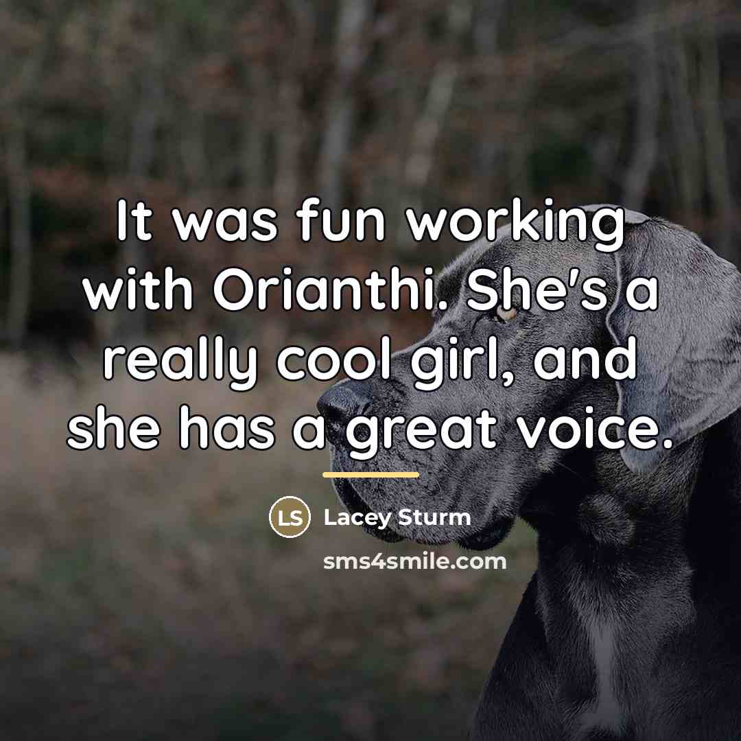 “It was fun working with Orianthi. She's a really cool…” quote by Lacey Sturm