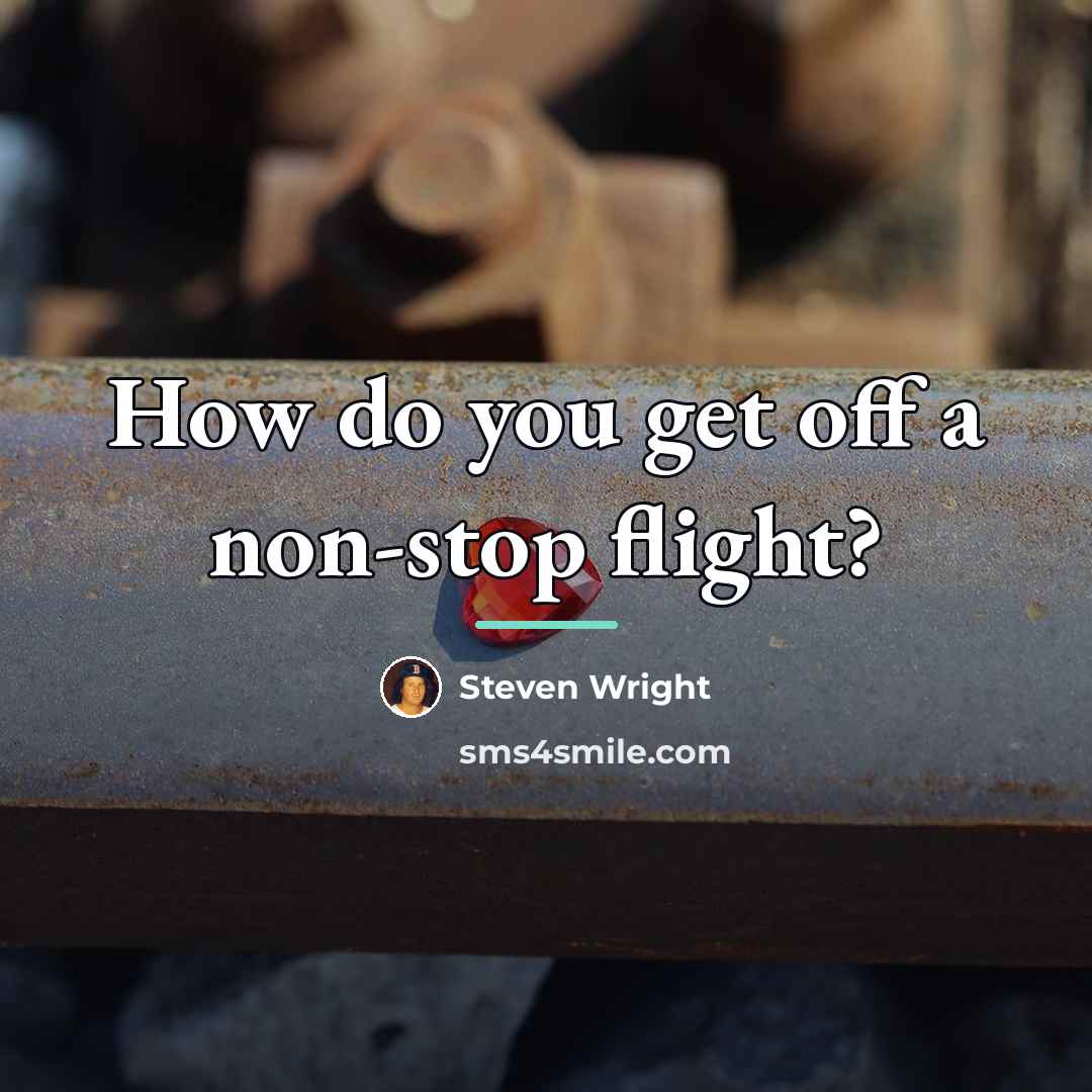 “How do you get off a non-stop flight?…” quote by Steven Wright