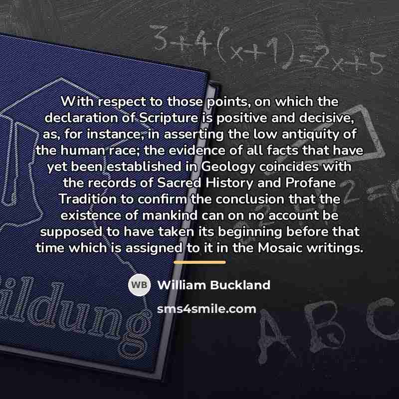 “With respect to those points, on which the declaration of…” quote by William Buckland