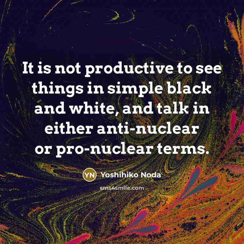 “It is not productive to see things in simple black…” quote by Yoshihiko Noda