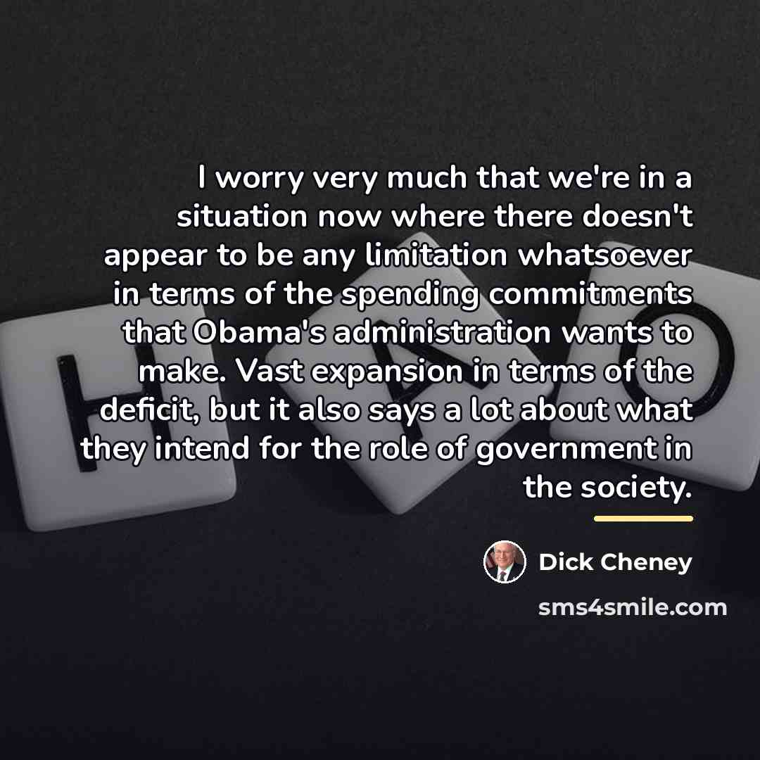 “I worry very much that we're in a situation now…” quote by Dick Cheney