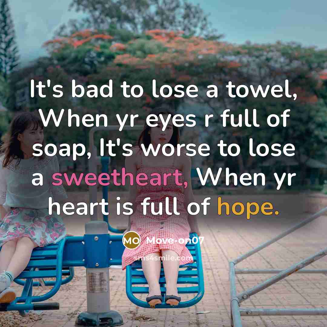 “It's bad to lose a towel, When yr eyes r…” quote by Move-on07