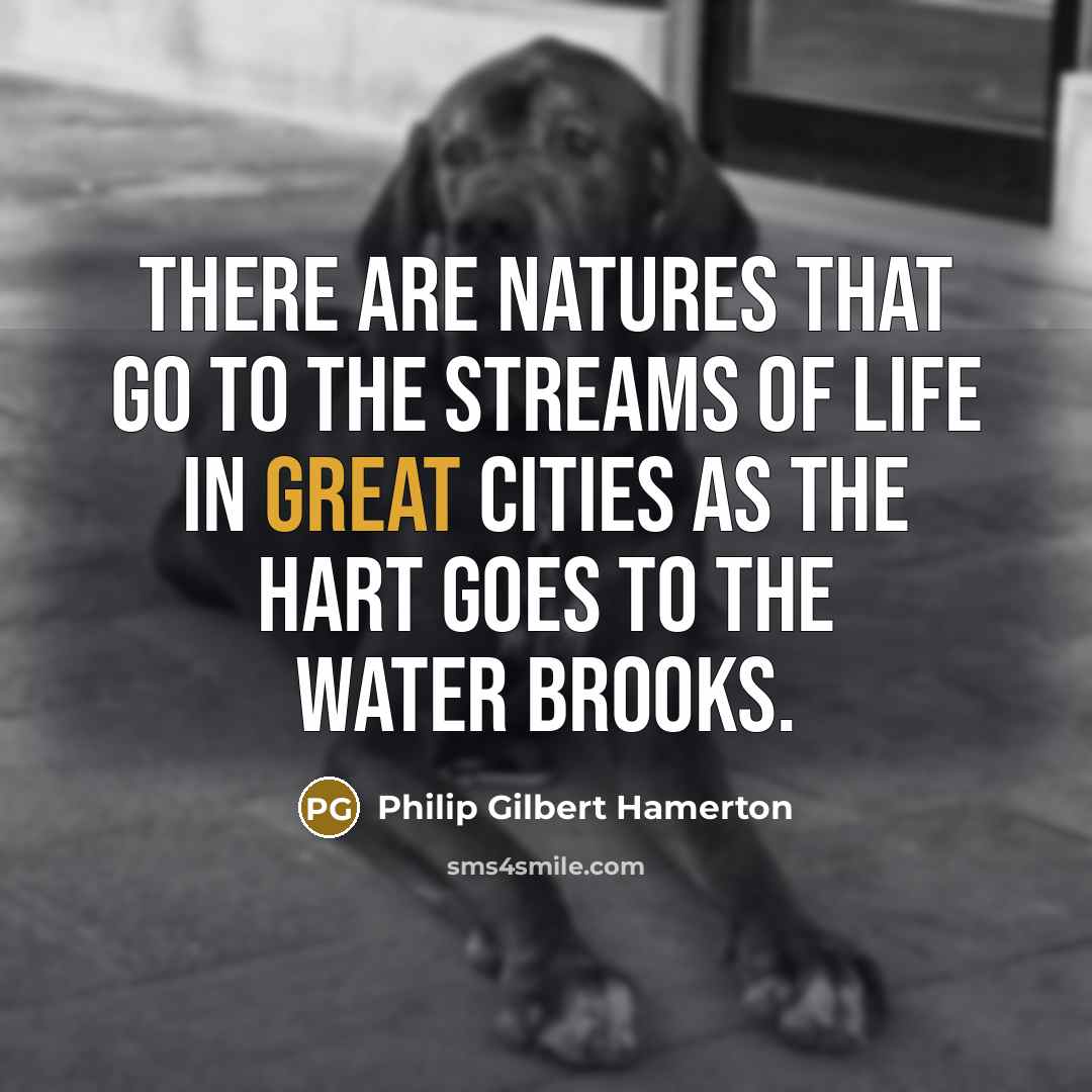 “There are natures that go to the streams of life…” quote by Philip Gilbert Hamerton