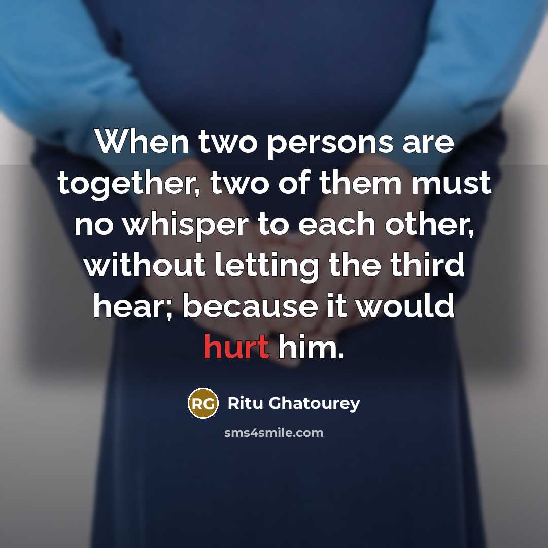 “When two persons are together, two of them must no…” quote by Ritu Ghatourey