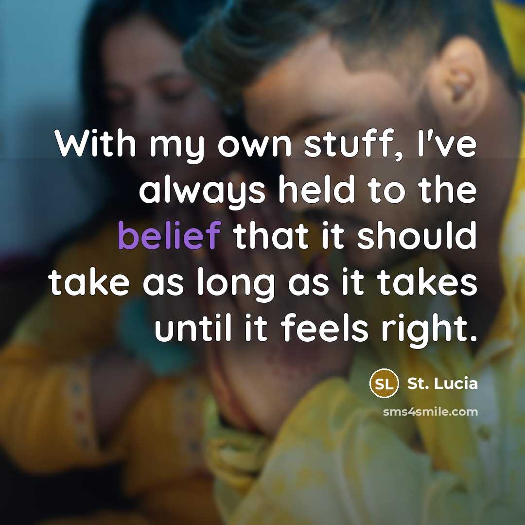 “With my own stuff, I've always held to the belief…” quote by St. Lucia
