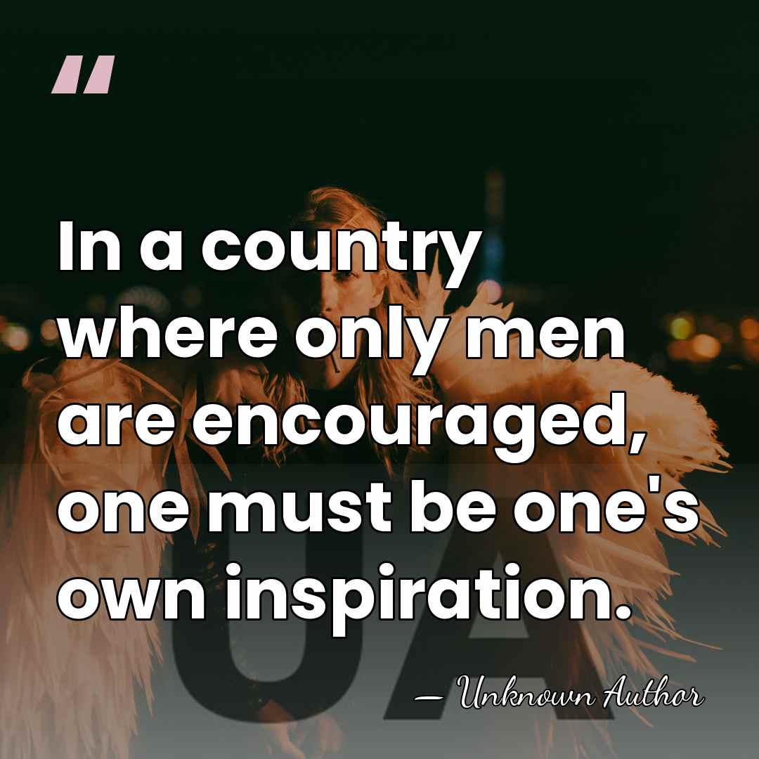 In a country where only men are encouraged, one must be one's&hellip; - Tegla Loroupe