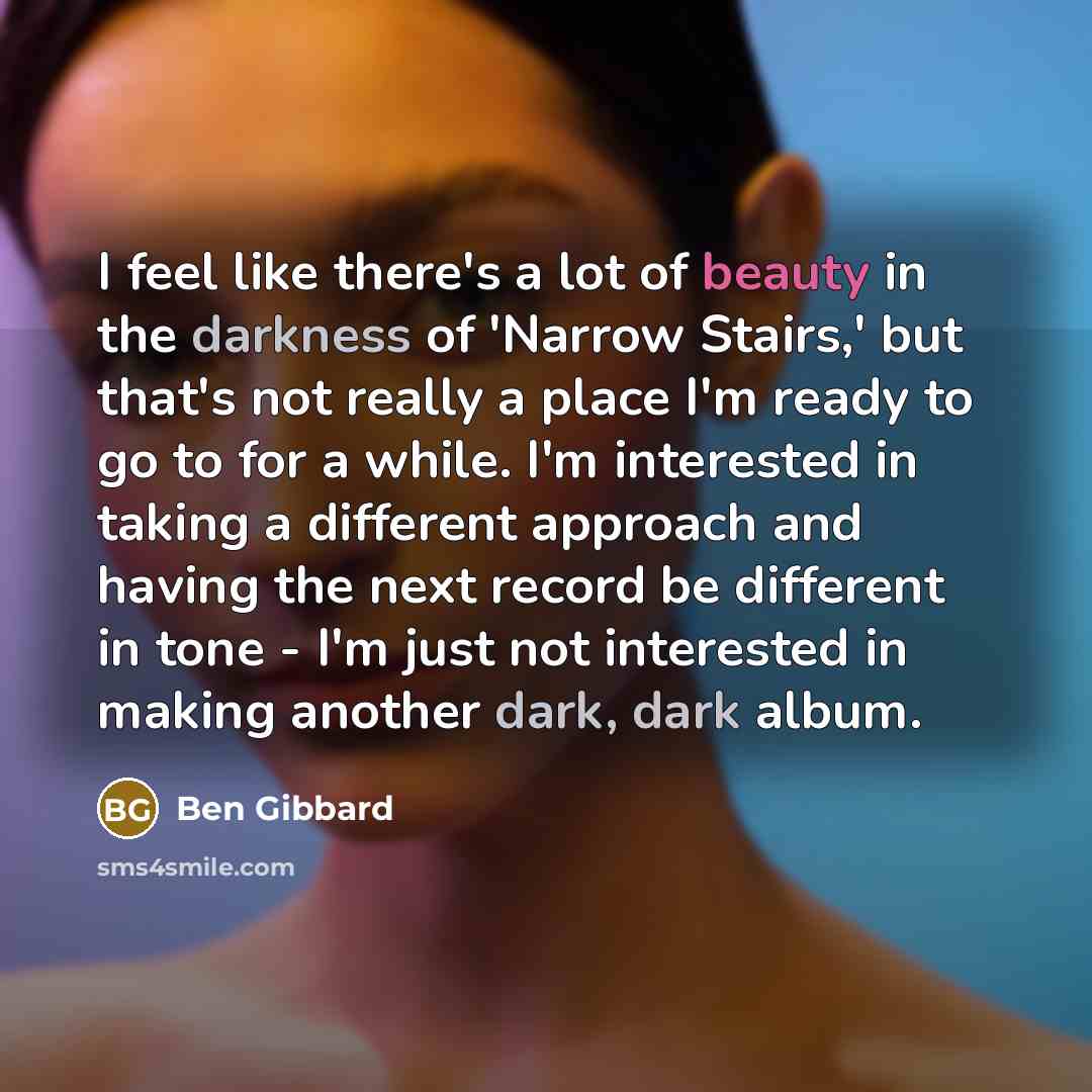 “I feel like there's a lot of beauty in the…” quote by Ben Gibbard