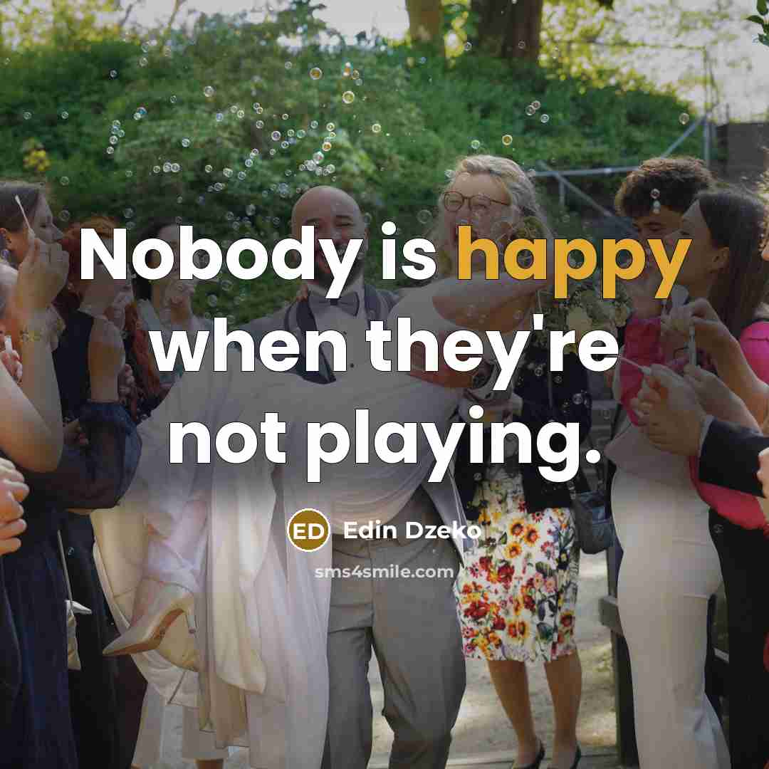 “Nobody is happy when they're not playing.…” quote by Edin Dzeko