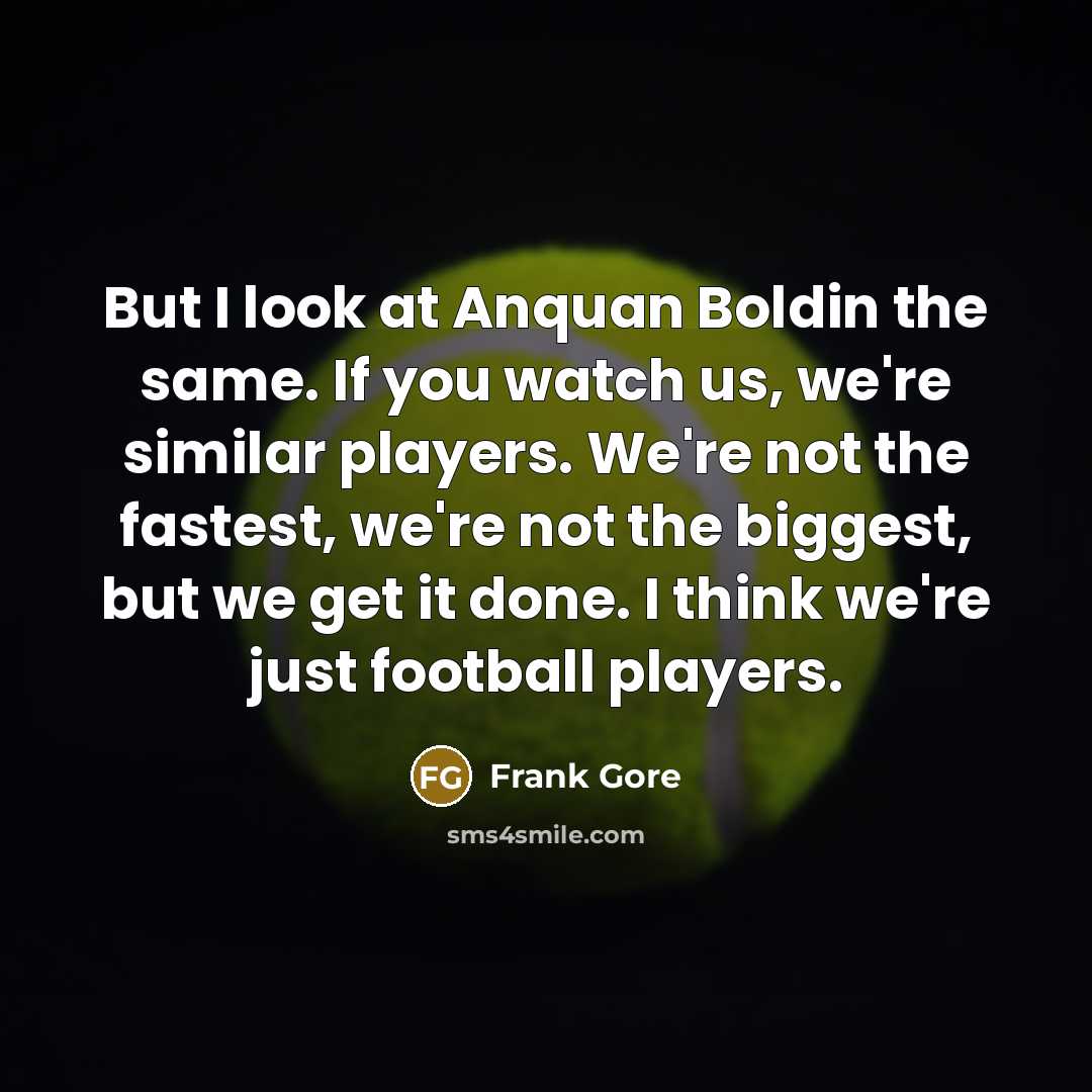 “But I look at Anquan Boldin the same. If you…” quote by Frank Gore