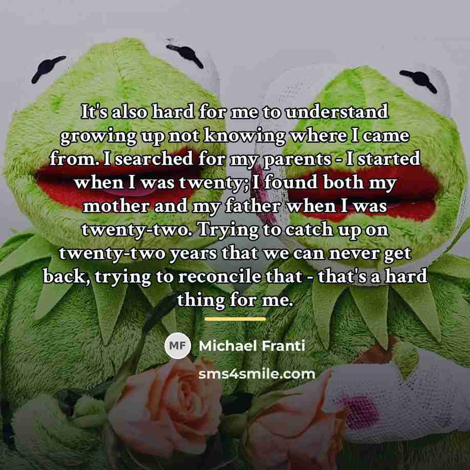 “It's also hard for me to understand growing up not…” quote by Michael Franti
