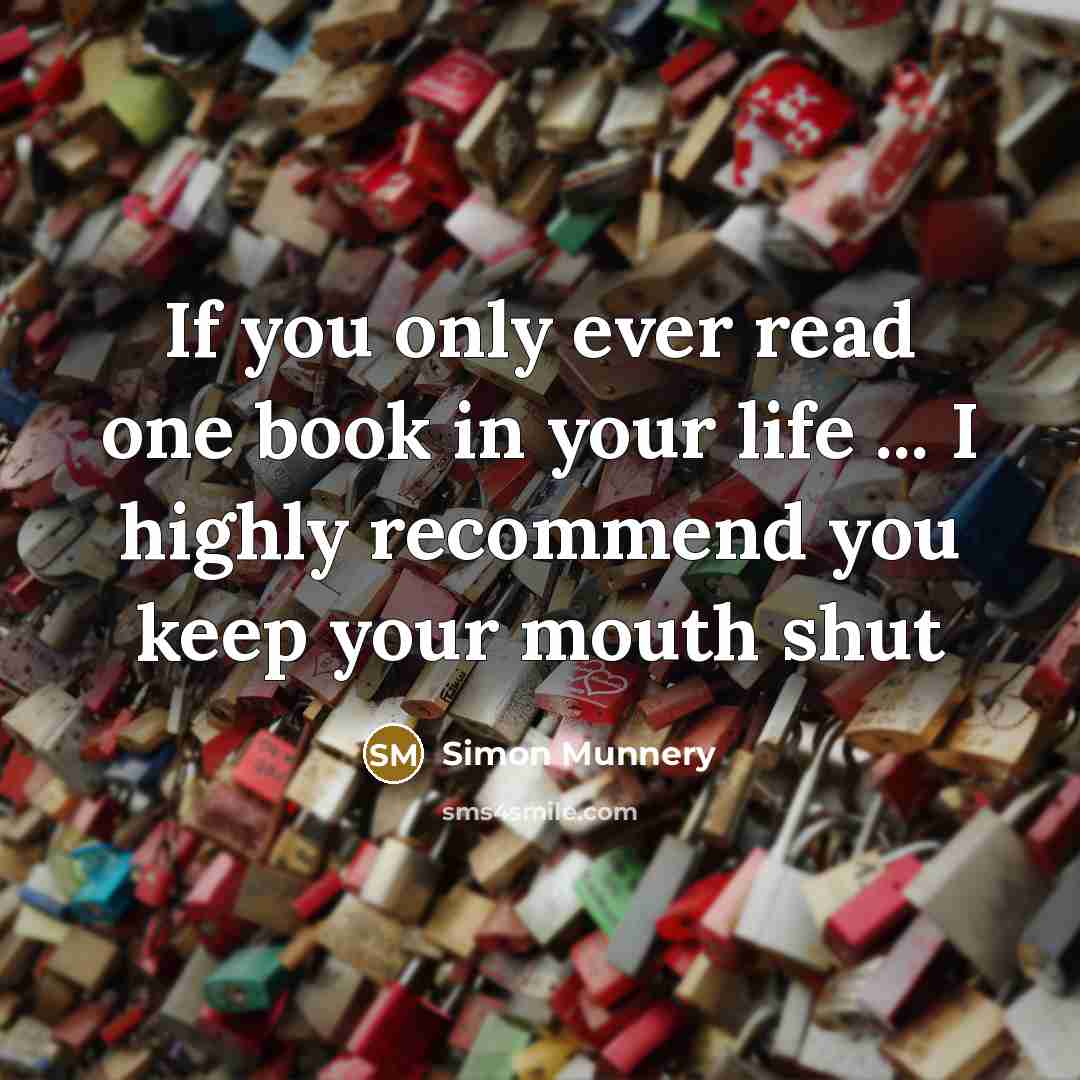 “If you only ever read one book in your life…” quote by Simon Munnery