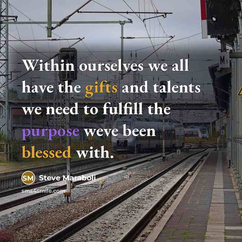 “Within ourselves we all have the gifts and talents we…” quote by Steve Maraboli