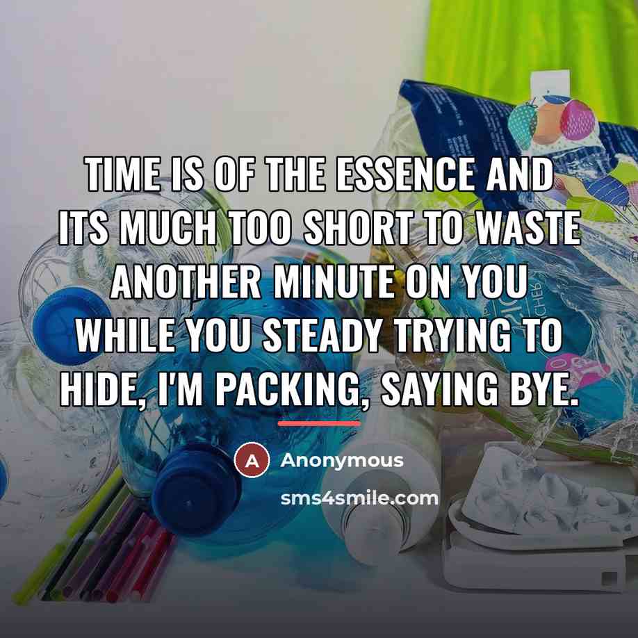 “Time is of the essence and its much too short…” quote by Anonymous