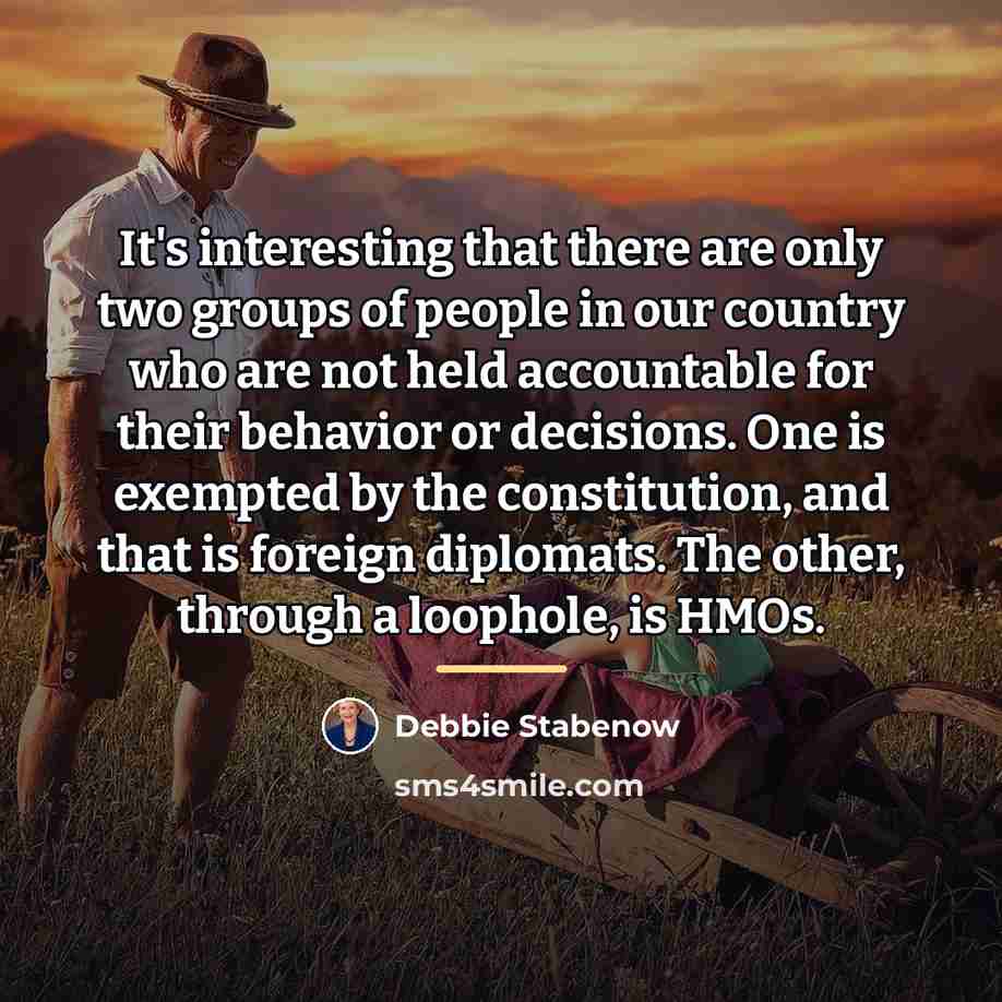 “It's interesting that there are only two groups of people…” quote by Debbie Stabenow