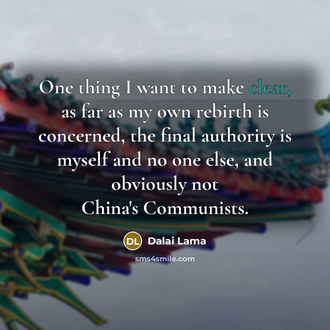 “One thing I want to make clear, as far as…” quote by Dalai Lama