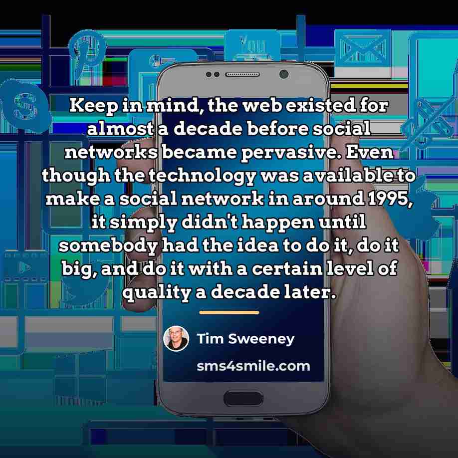 “Keep in mind, the web existed for almost a decade…” quote by Tim Sweeney