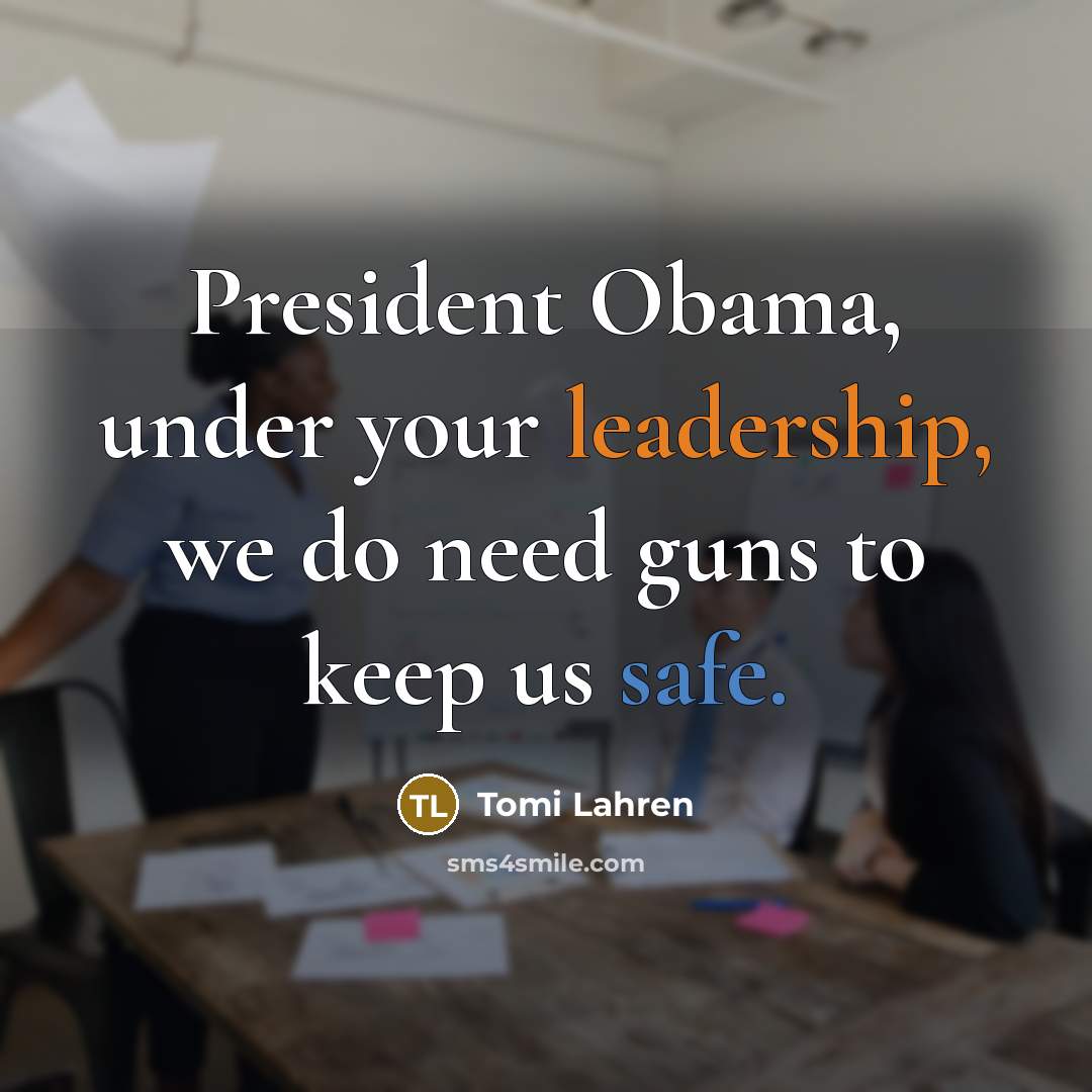 “President Obama, under your leadership, we do need guns to…” quote by Tomi Lahren