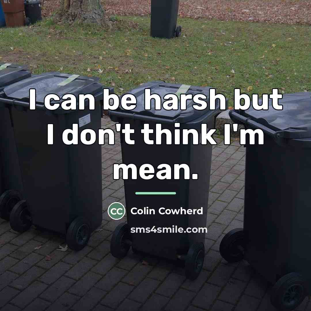 “I can be harsh but I don't think I'm mean.…” quote by Colin Cowherd