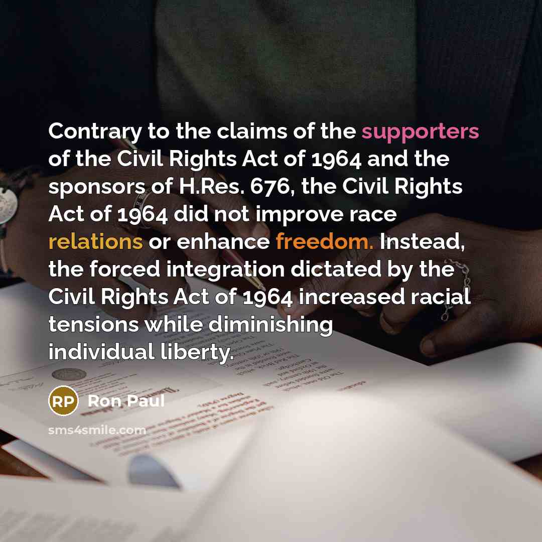 “Contrary to the claims of the supporters of the Civil…” quote by Ron Paul