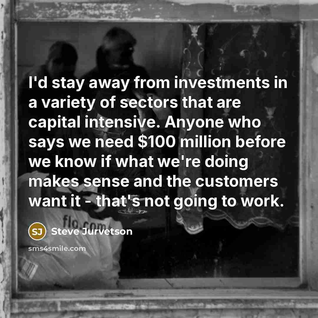 “I'd stay away from investments in a variety of sectors…” quote by Steve Jurvetson