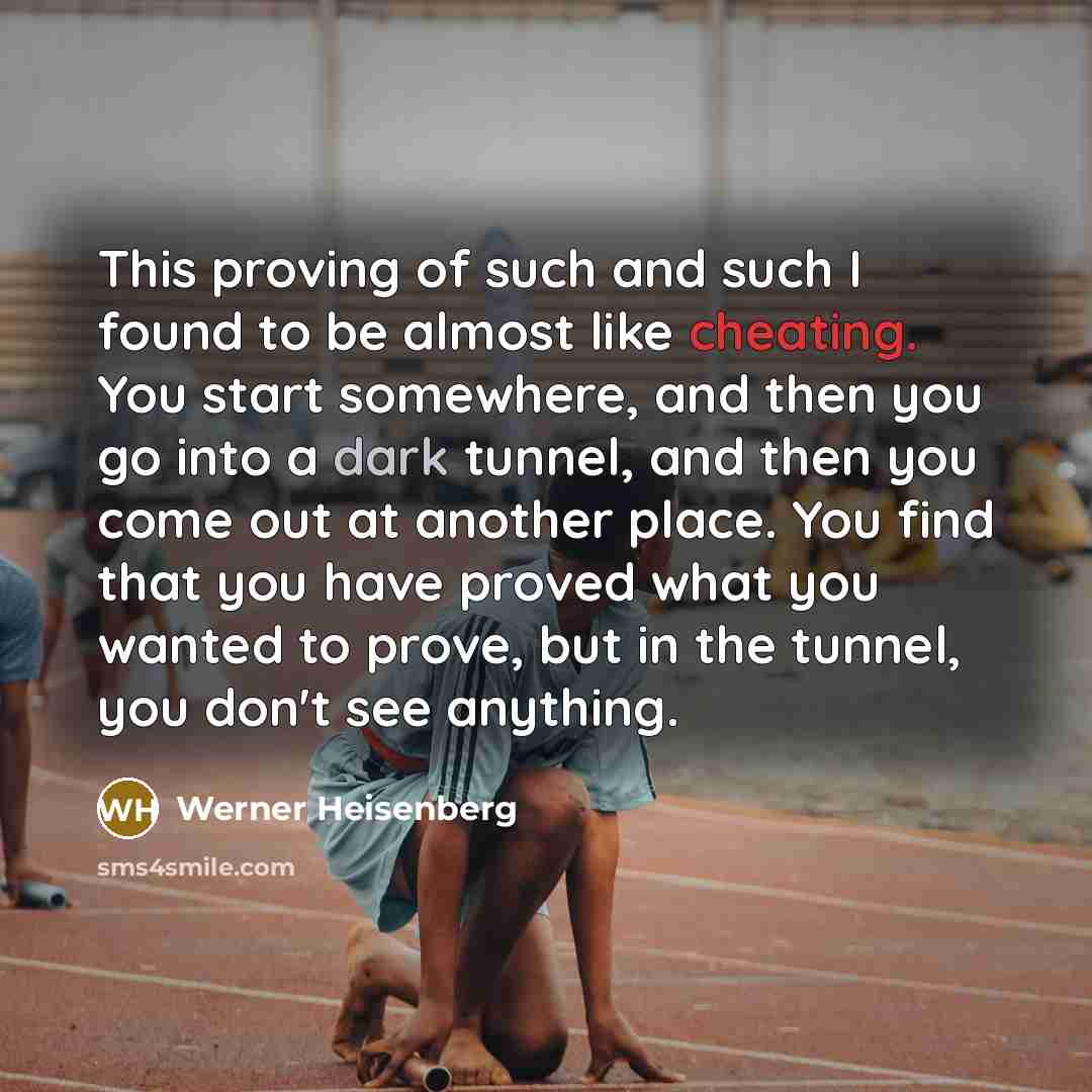 “This proving of such and such I found to be…” quote by Werner Heisenberg