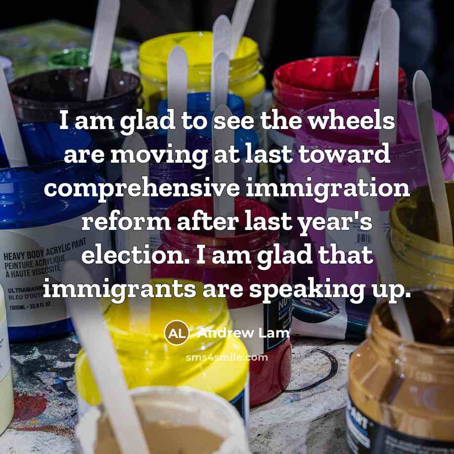 “I am glad to see the wheels are moving at…” quote by Andrew Lam