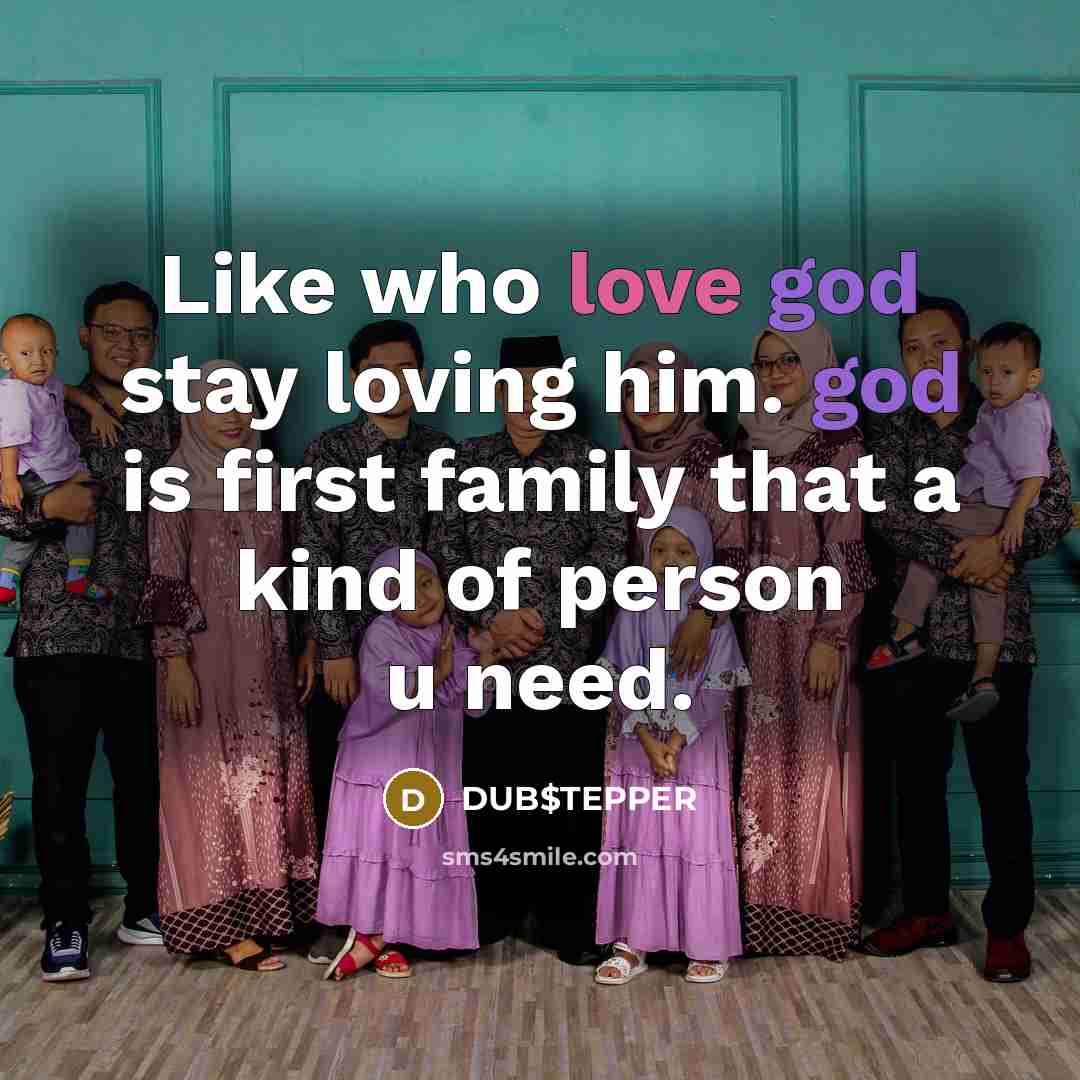 “Like who love god stay loving him. god is first…” quote by DUB$TEPPER