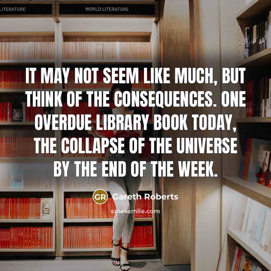 “It may not seem like much, but think of the…” quote by Gareth Roberts
