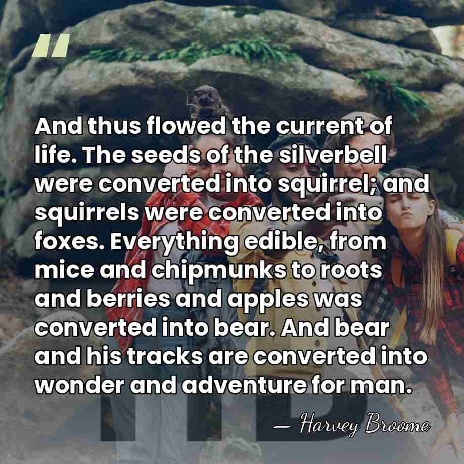 And thus flowed the current of life. The seeds of the silverbell&hellip; - Harvey Broome
