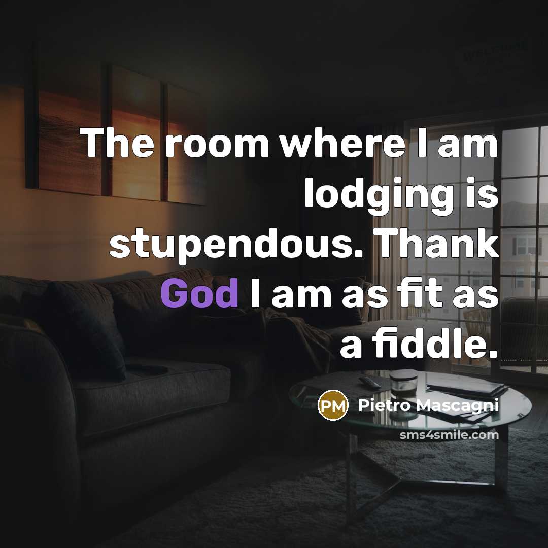 “The room where I am lodging is stupendous. Thank God…” quote by Pietro Mascagni