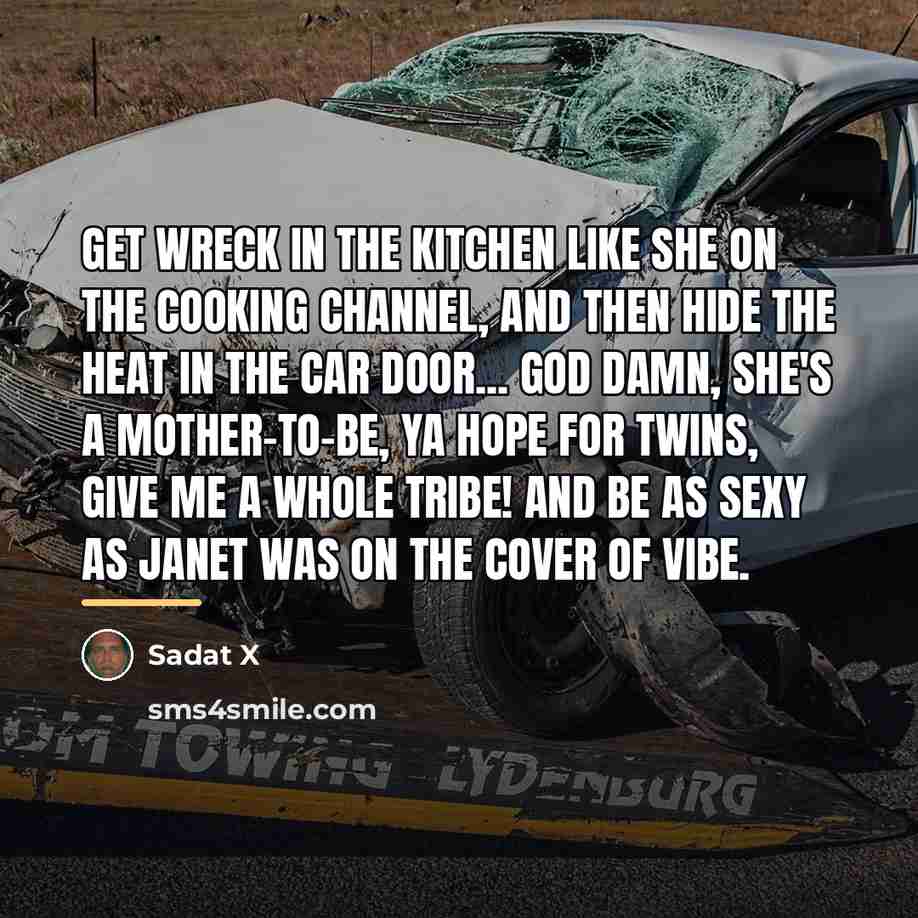 “Get wreck in the kitchen like she on the Cooking…” quote by Sadat X