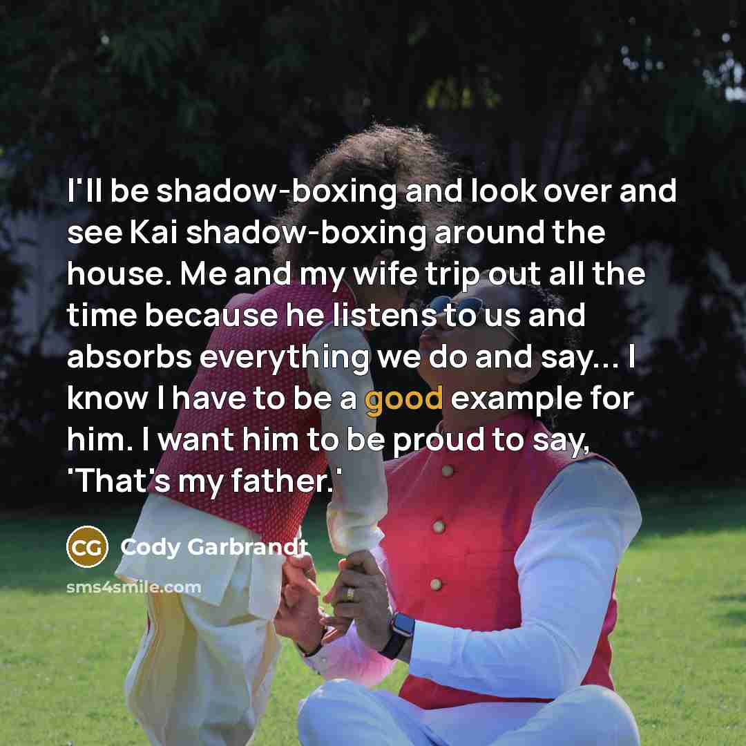 “I'll be shadow-boxing and look over and see Kai shadow-boxing…” quote by Cody Garbrandt