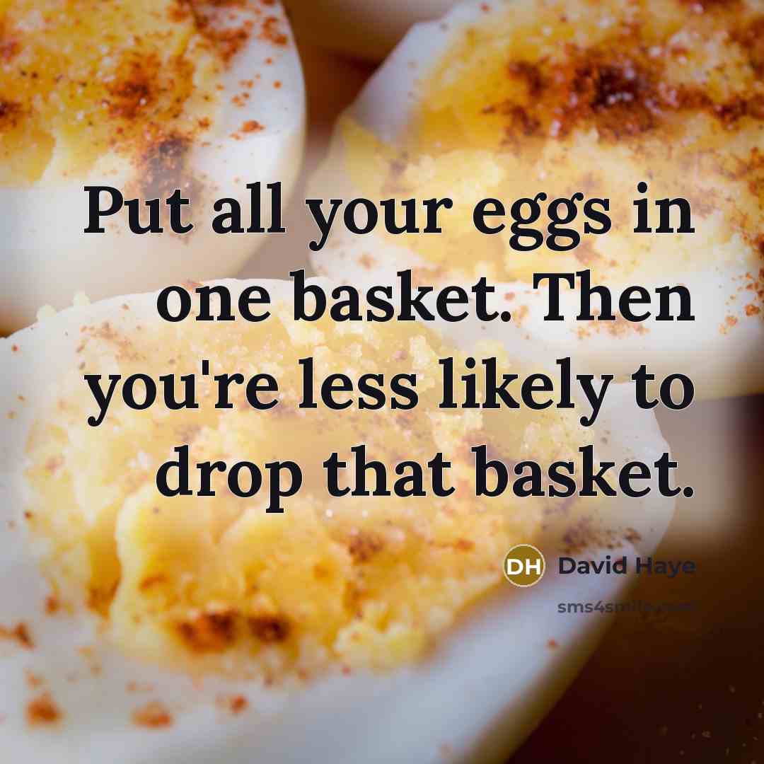 “Put all your eggs in one basket. Then you're less…” quote by David Haye