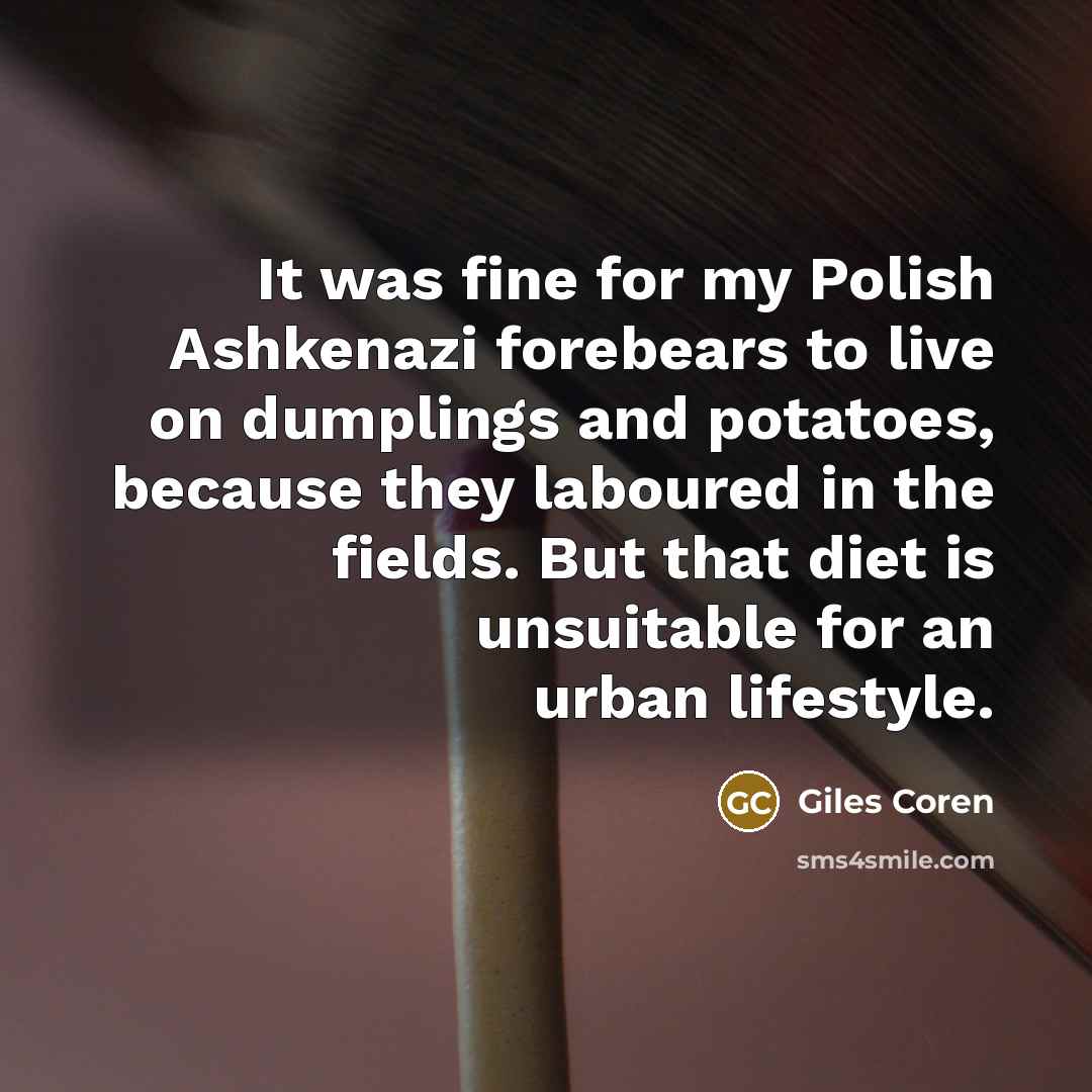 “It was fine for my Polish Ashkenazi forebears to live…” quote by Giles Coren