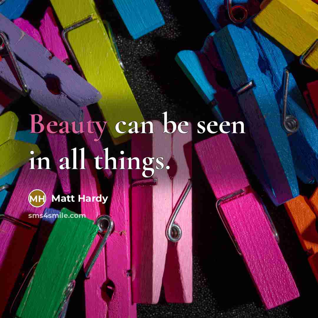 “Beauty can be seen in all things.…” quote by Matt Hardy
