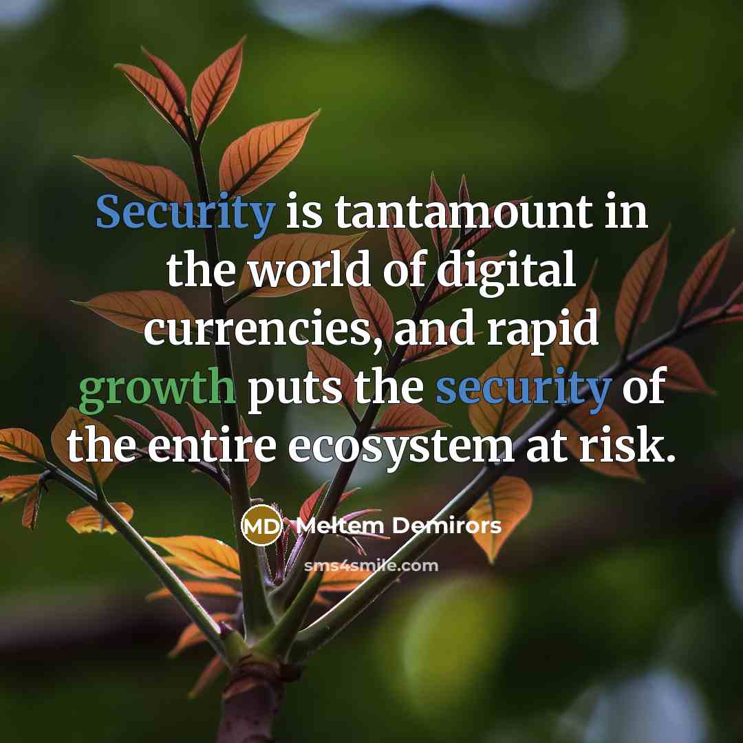 “Security is tantamount in the world of digital currencies, and…” quote by Meltem Demirors