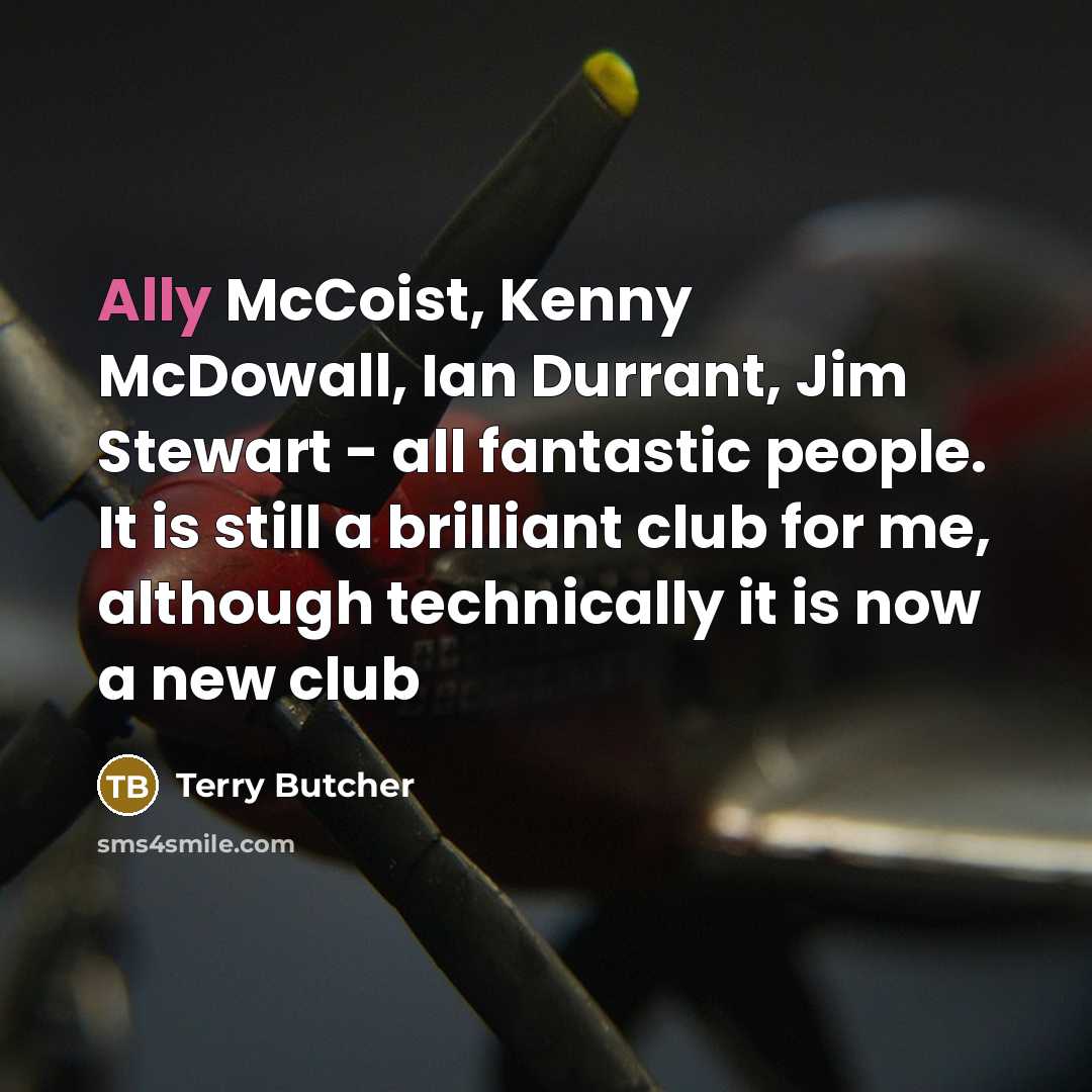 “Ally McCoist, Kenny McDowall, Ian Durrant, Jim Stewart - all…” quote by Terry Butcher