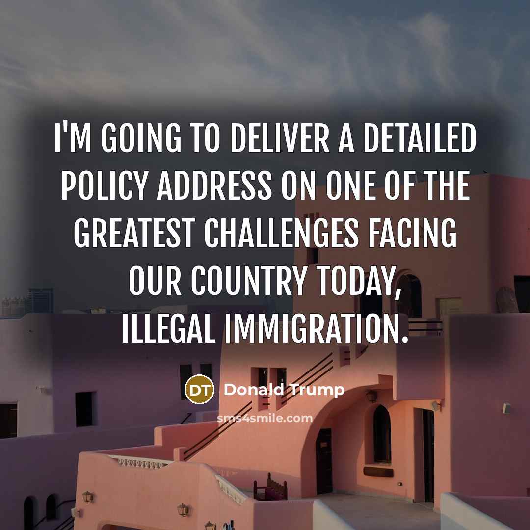 “I'm going to deliver a detailed policy address on one…” quote by Donald Trump