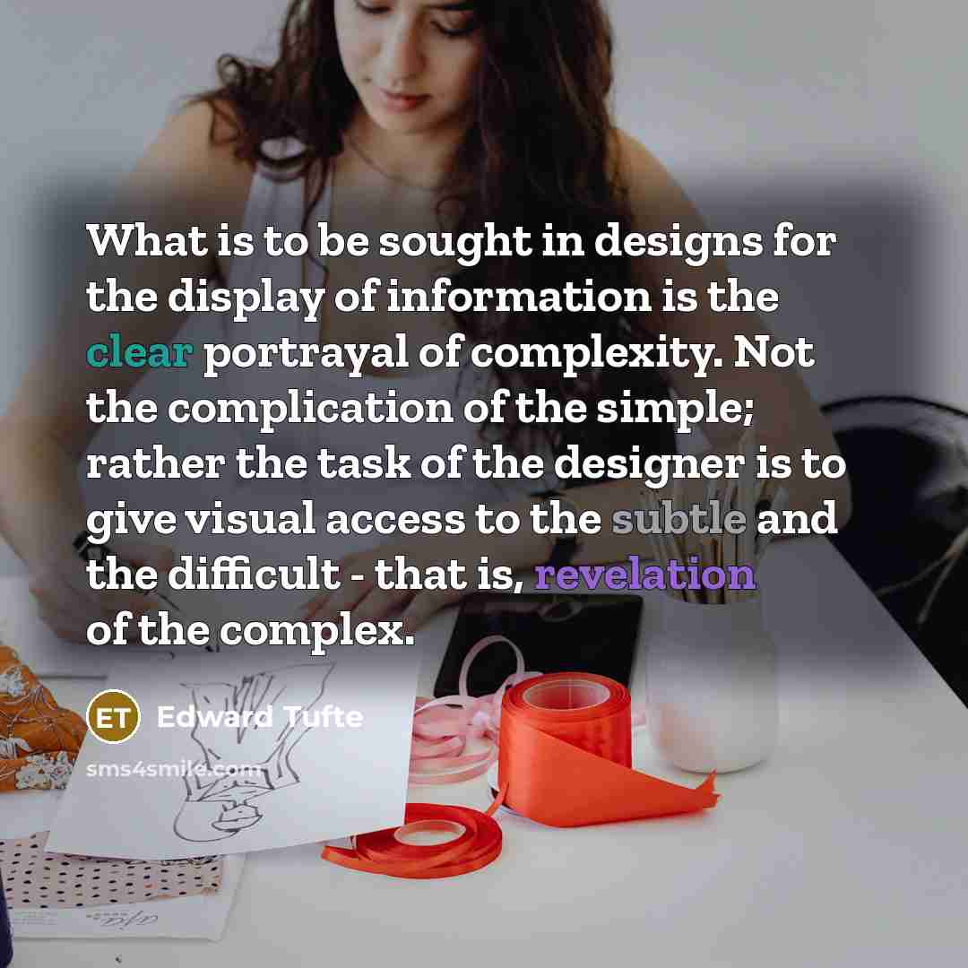 “What is to be sought in designs for the display…” quote by Edward Tufte