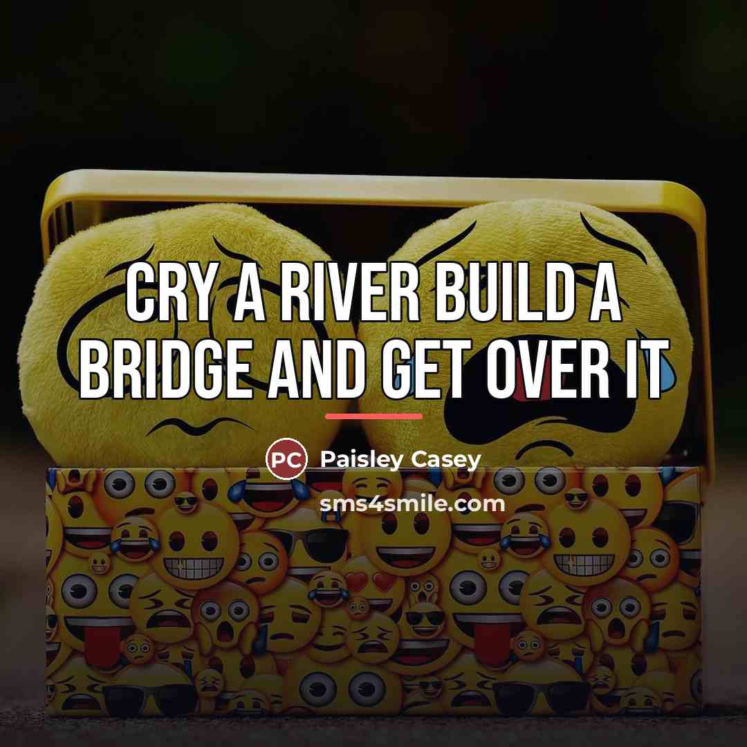 “Cry a River build a bridge and get over it…” quote by Paisley Casey
