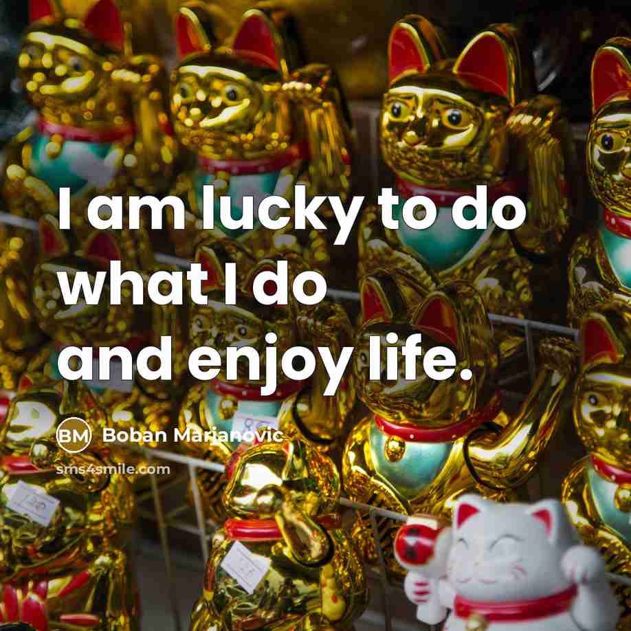 “I am lucky to do what I do and enjoy…” quote by Boban Marjanovic
