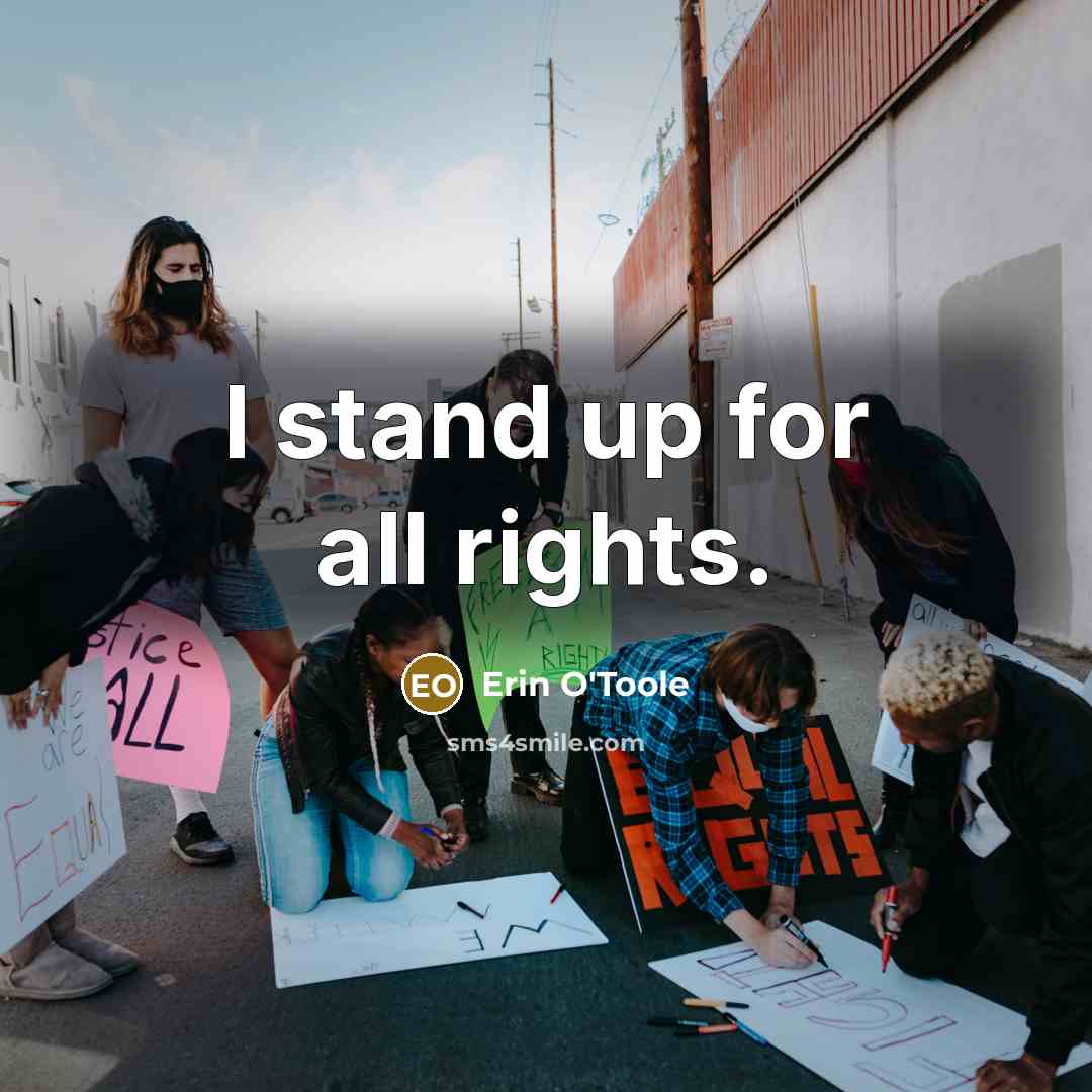 “I stand up for all rights.…” quote by Erin O'Toole