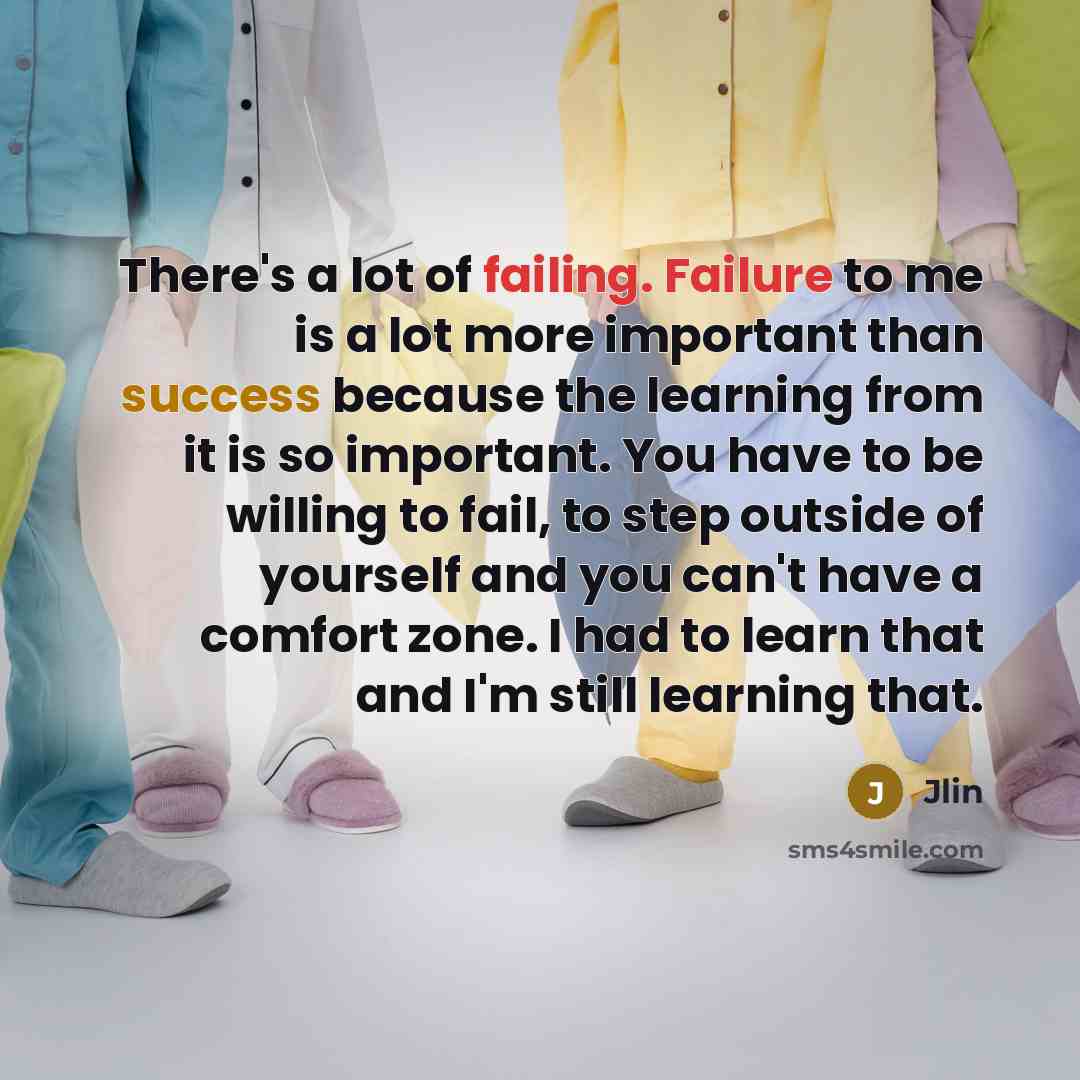 “There's a lot of failing. Failure to me is a…” quote by Jlin